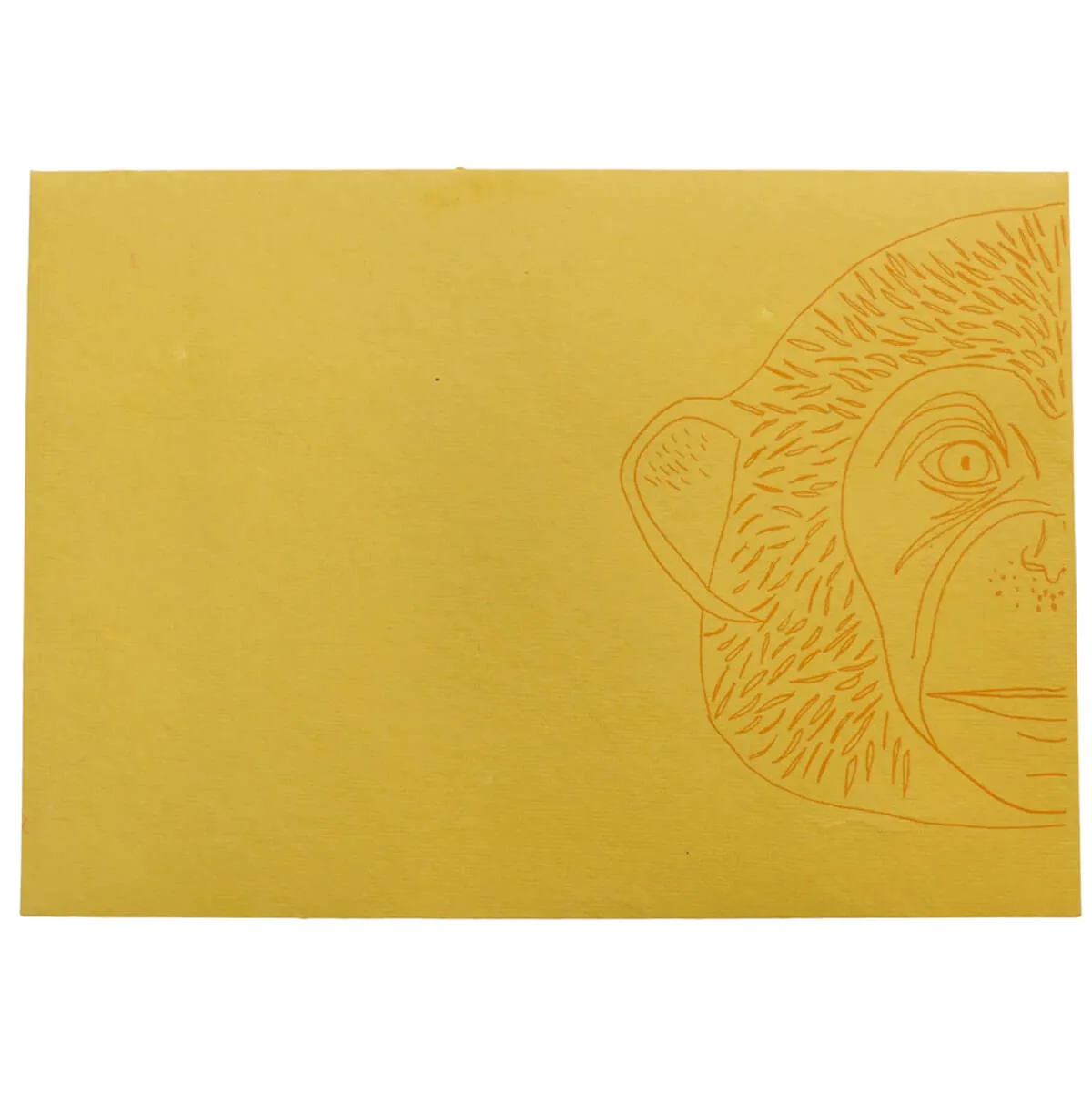Monkey Mask Greetings Card by East End Press