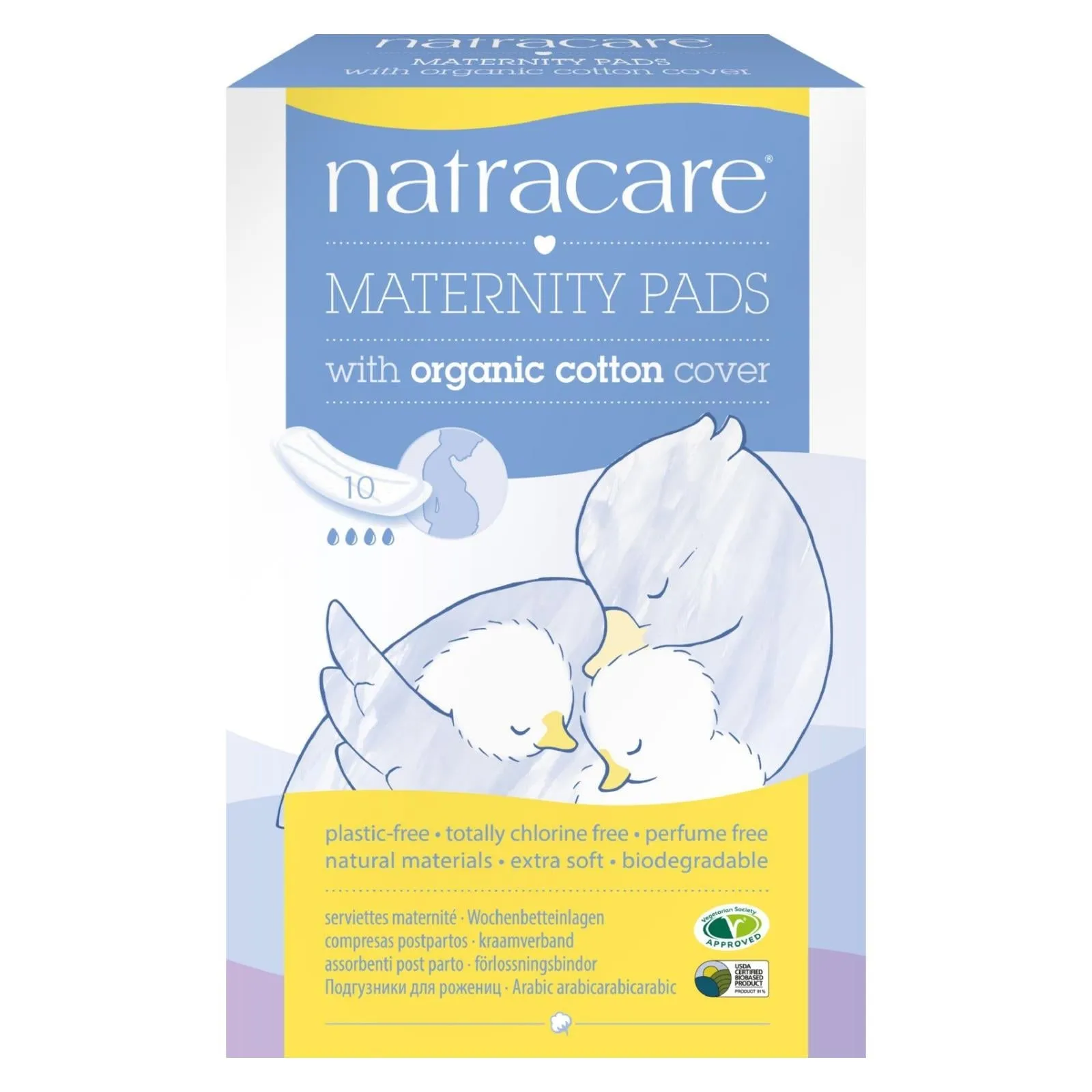 Natracare Natural Maternity Pads, 10 Pack