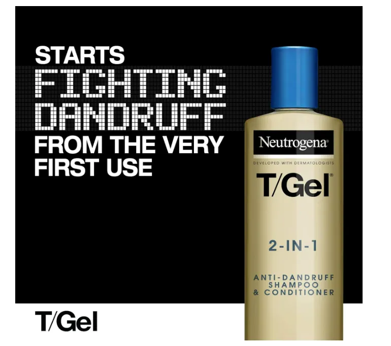 Neutrogena T/Gel 2 in 1 Anti-Dandruff Shampoo   Conditioner 250 ml 8 oz