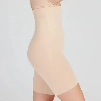 New - Assets by Spanx Women's Thintuition High-Waist Shaping Thigh Slimmer - Beige L
