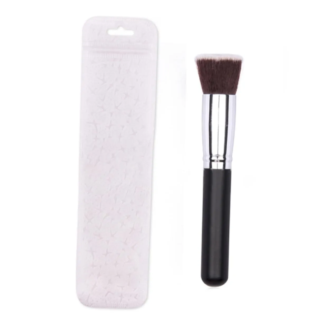 NOLITOY Wooden Handle Makeup Brush Set Case 2pcs Loose Powder Brush Set for Professional Use