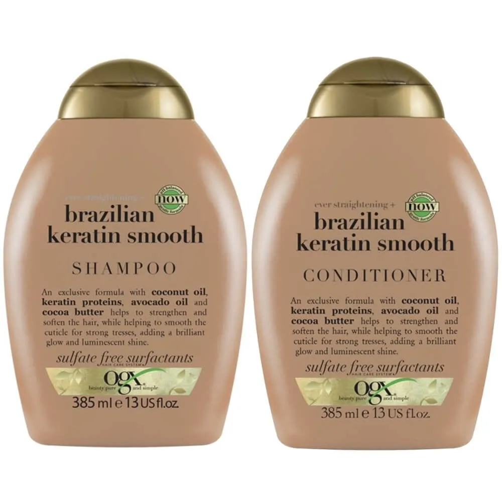 OGX Ever Straightening  Brazilian Keratin Therapy Shampoo & Conditioner Twin 2 x 385ml