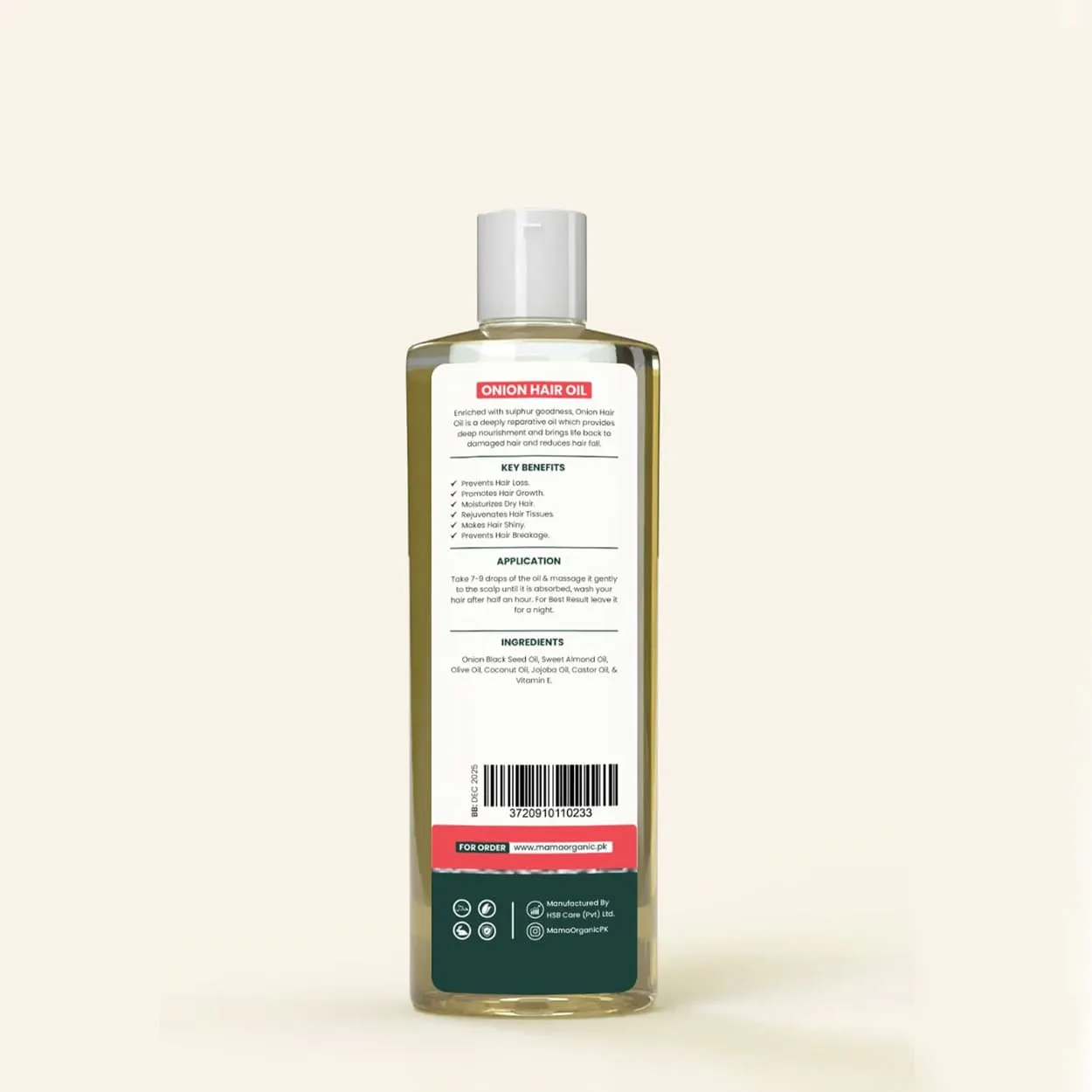 Onion Hair Oil - 100ml For Hair Fall Control with Onion & Almond Oil