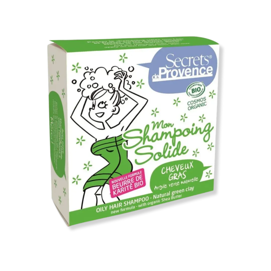 Organic Green Clay Solid Shampoo for Oily Hair