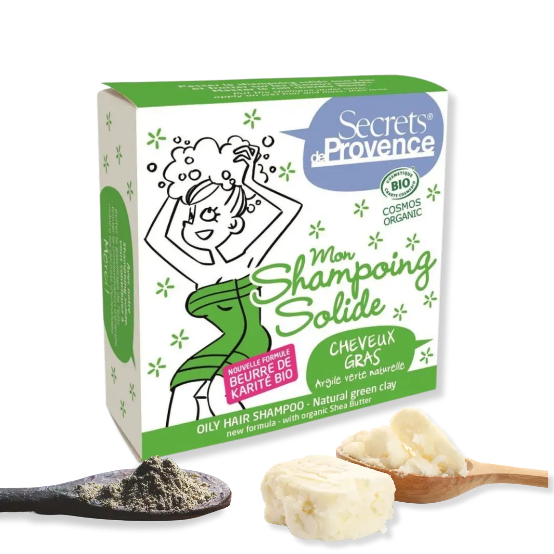 Organic Green Clay Solid Shampoo for Oily Hair