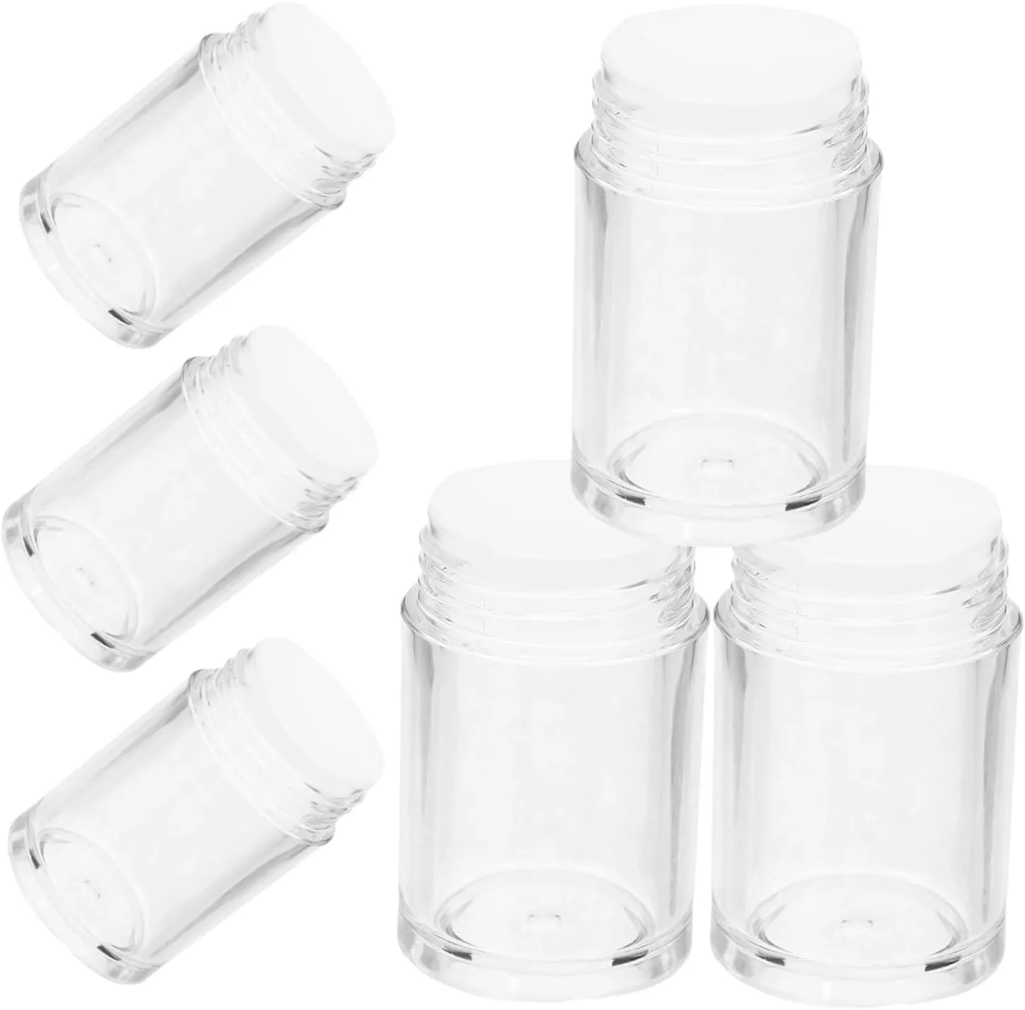 PartyKindom 6 Piece 10ml Loose Powder Bottles Small Plastic Containers for Dry Shampoo Open Hole for Makeup
