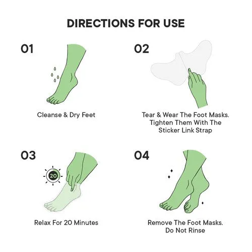 Pedicure Foot Mask with Matcha Green Tea - Pack Of 1