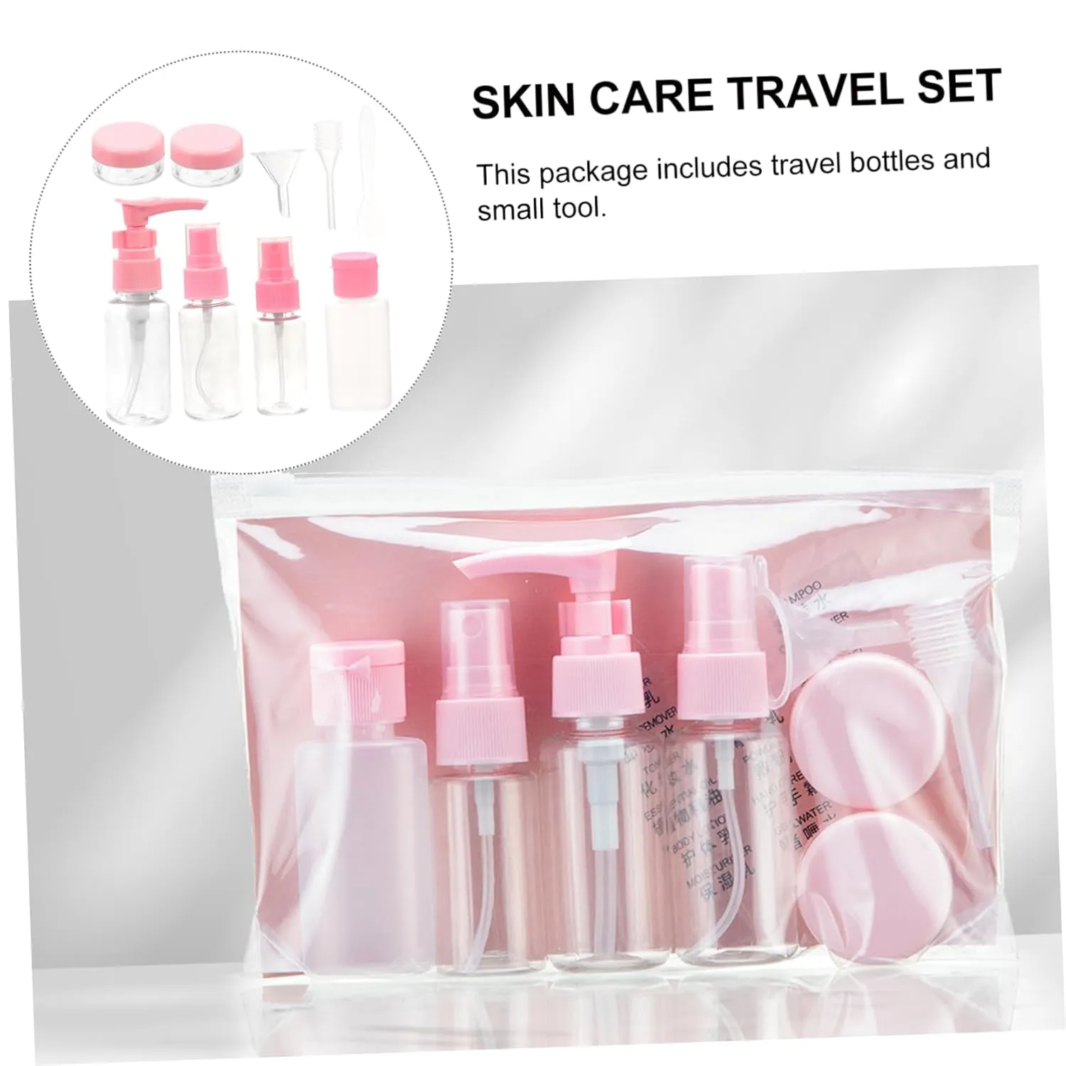 Portable Travel Bottle 10 Pcs Travel Makeup Bottle Spray Bottle Toiletries Container Loose Powder Container Travel Cosmetic Jar Cosmetic Travel Containers