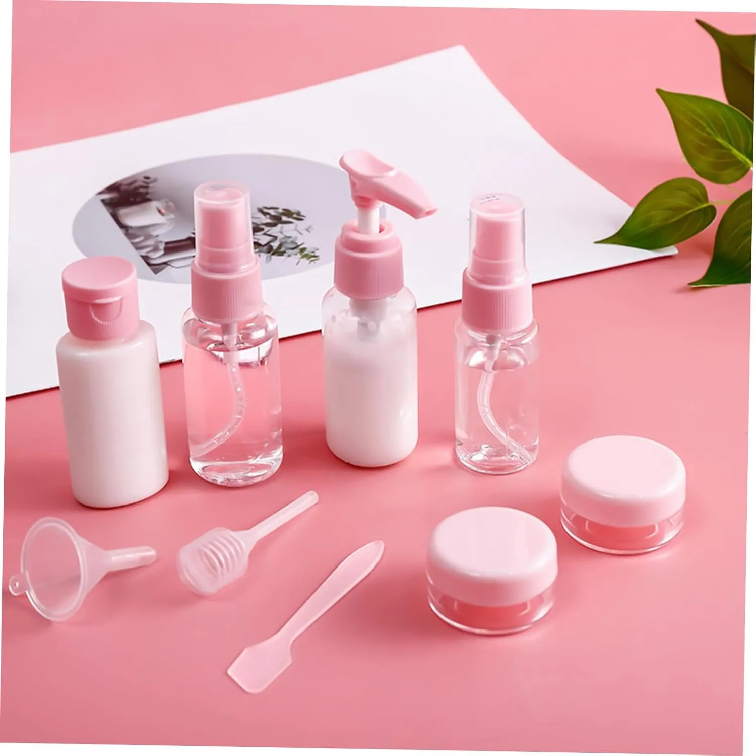 Portable Travel Bottle 10 Pcs Travel Makeup Bottle Spray Bottle Toiletries Container Loose Powder Container Travel Cosmetic Jar Cosmetic Travel Containers