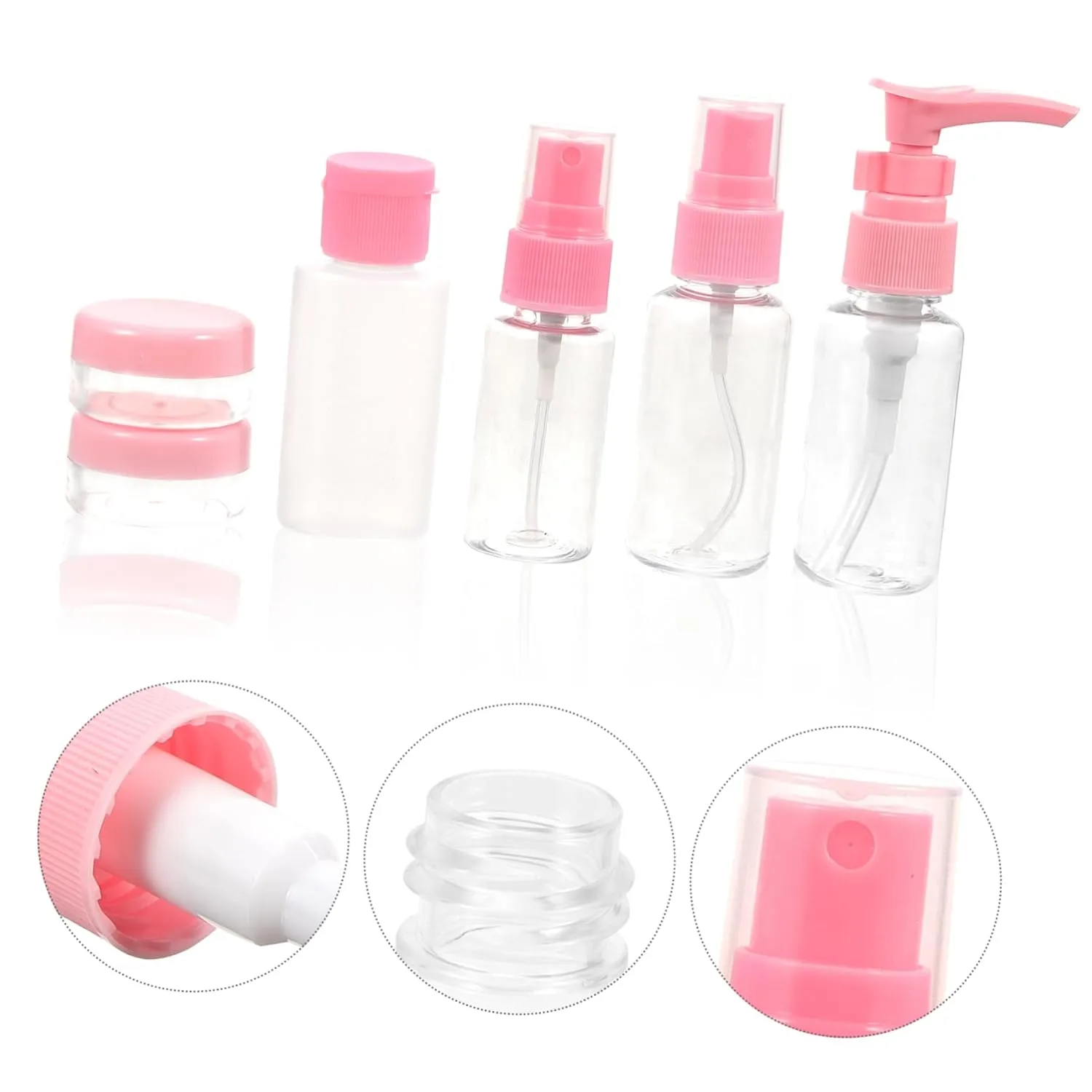 Portable Travel Bottle 10 Pcs Travel Makeup Bottle Spray Bottle Toiletries Container Loose Powder Container Travel Cosmetic Jar Cosmetic Travel Containers
