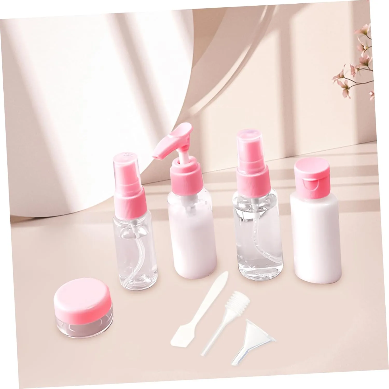 Portable Travel Bottle 10 Pcs Travel Makeup Bottle Spray Bottle Toiletries Container Loose Powder Container Travel Cosmetic Jar Cosmetic Travel Containers