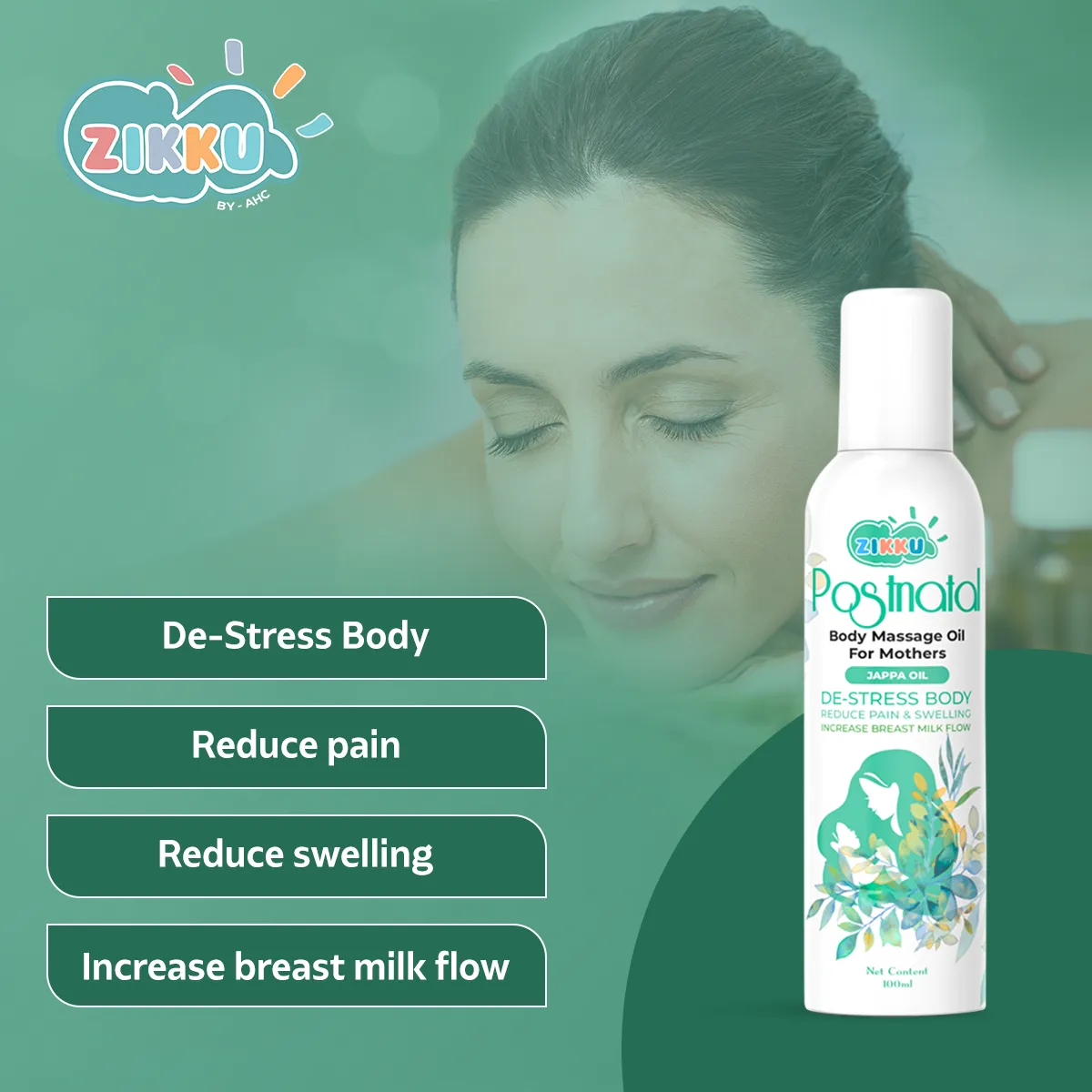 Postnatal/Post-pregnancy Body Massage Oil for Mothers (100ml)