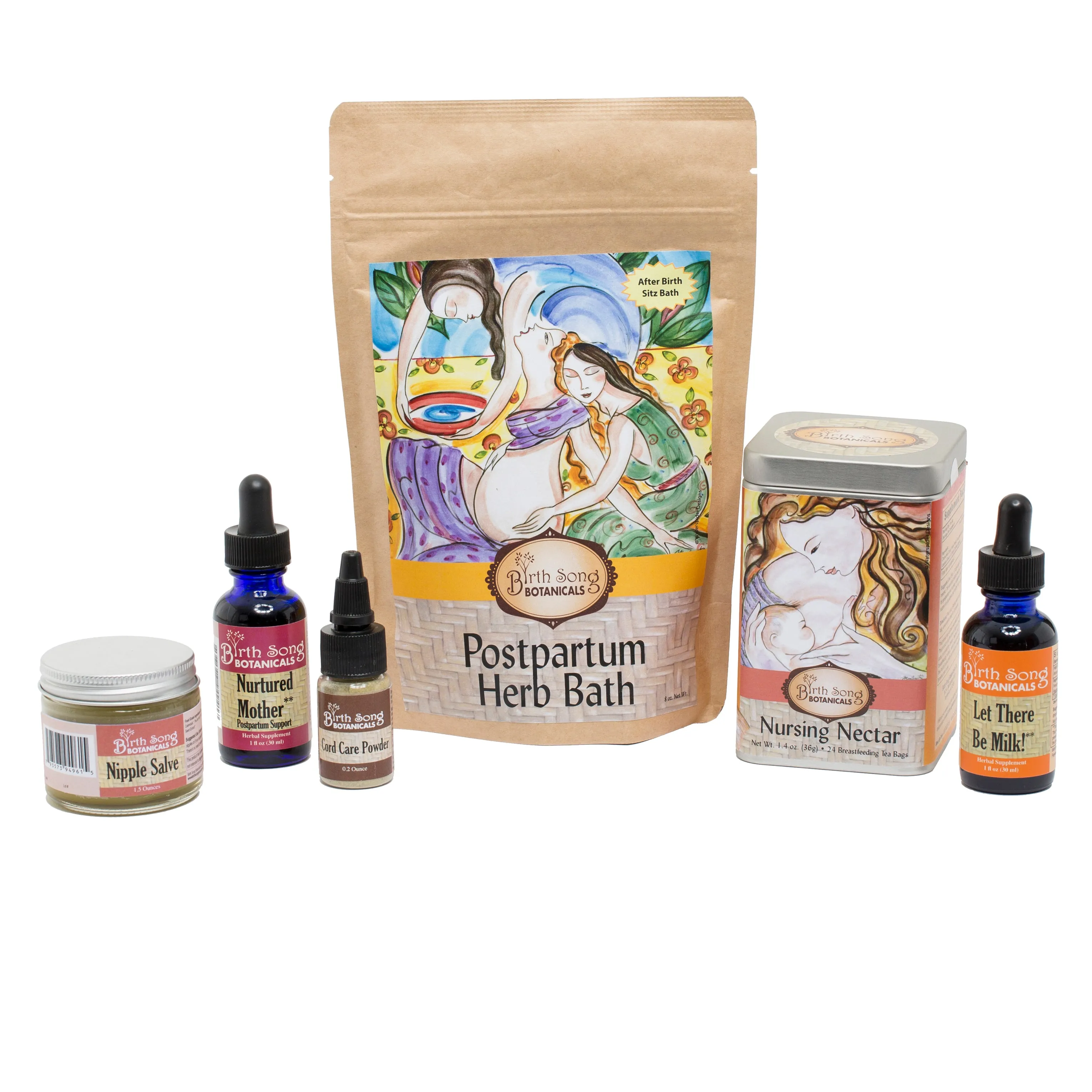 Postpartum Gift Set for Breastfeeding Moms and Newborns, Herbal Products for Afterbirth Support and Breastmilk Supply*   Free Ebook