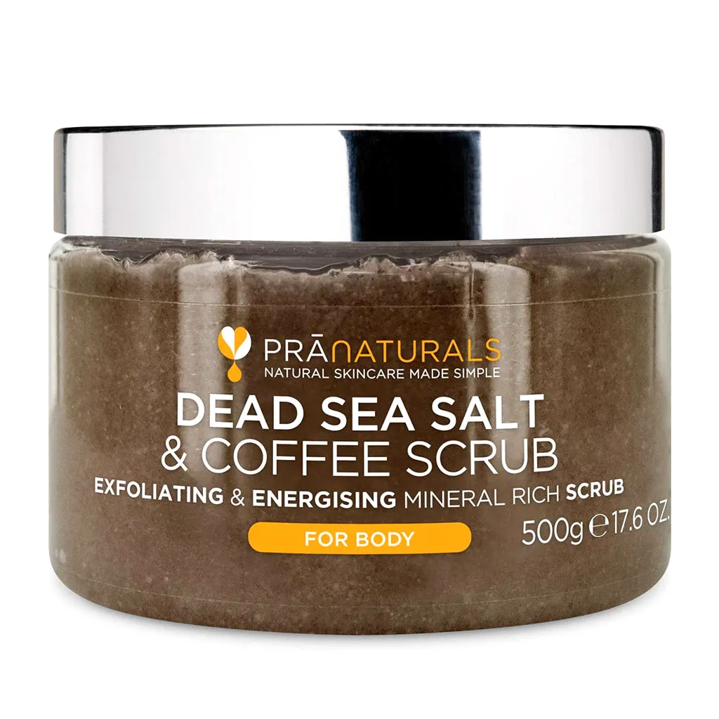 PraNaturals Dead Sea Salt & Coffee Body Scrub 500g
