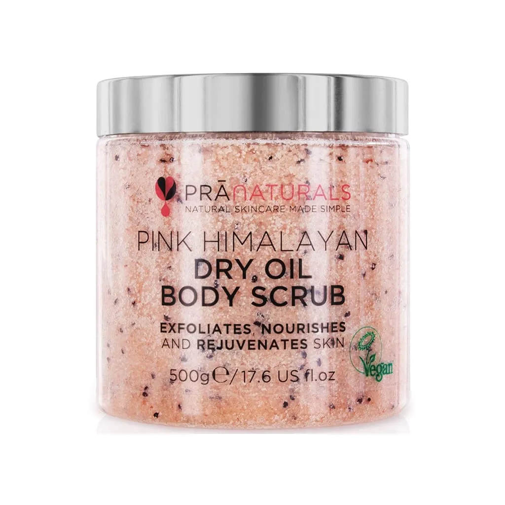 PraNaturals Pink Himalayan Dry Oil Body Scrub 500g