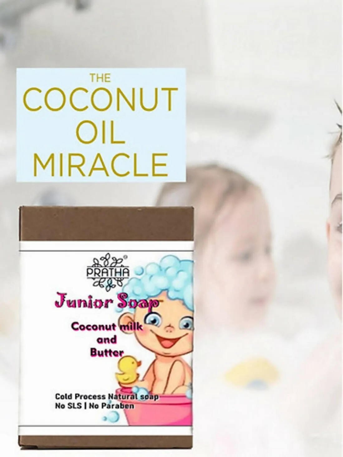 Pratha Junior Soap | Coconut Milk & Butter | Cold Process Handmade Soap
