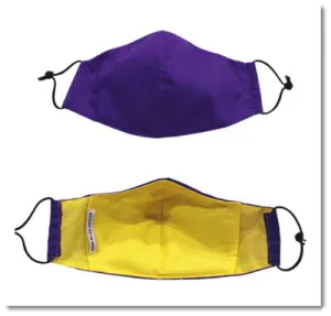 Purple/Yellow Face Mask w/ Filter Pocket