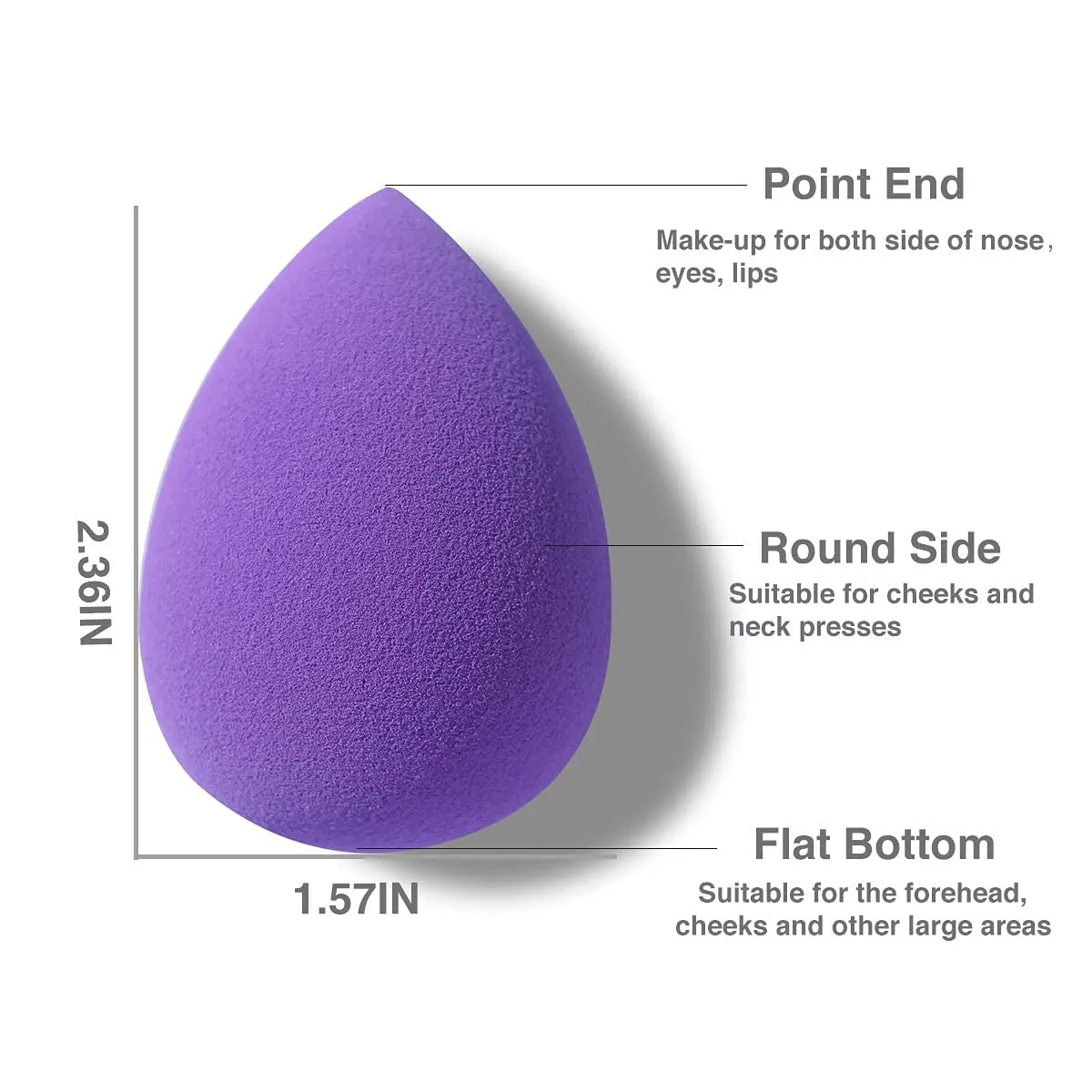 Queen Ds Beauty 4 Pcs Makeup Sponge Set Blender Beauty Foundation Blending Sponge, Flawless for Liquid, Cream, and Powder, Multi-colored Makeup Sponges