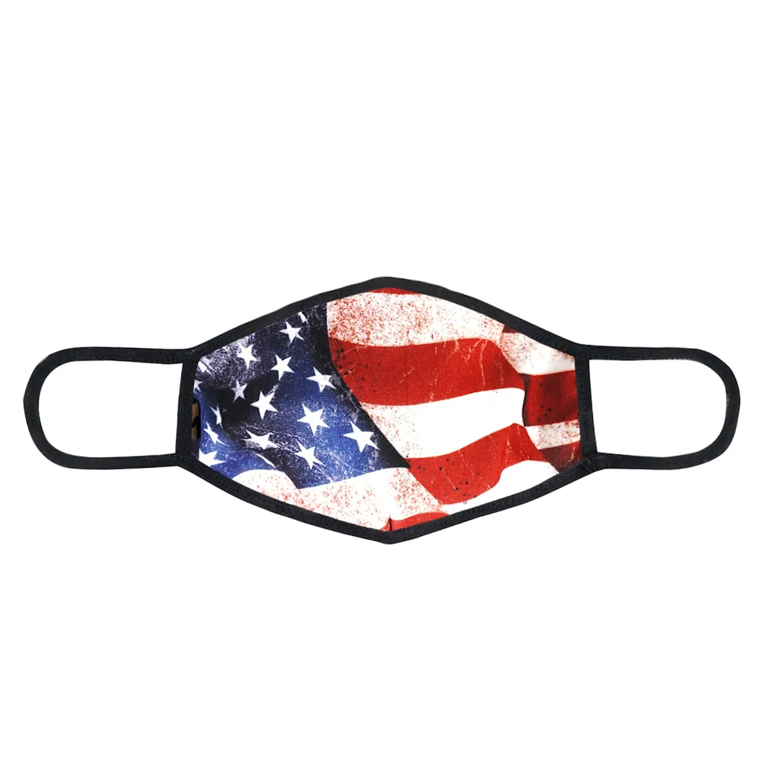 Red Rose Print American Flag Face Mask