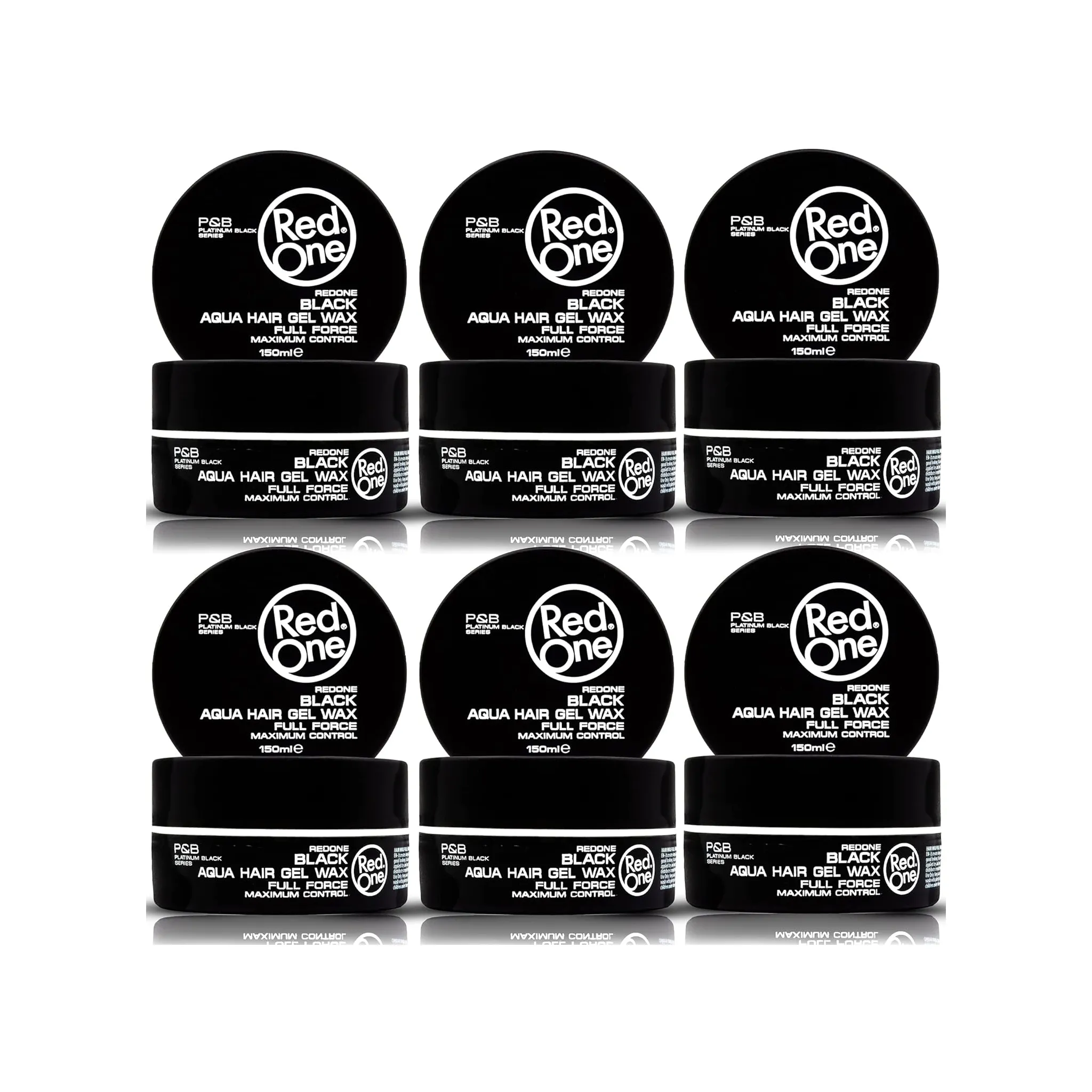 Redone Aqua Hair Wax Black 150ml - Set of 6