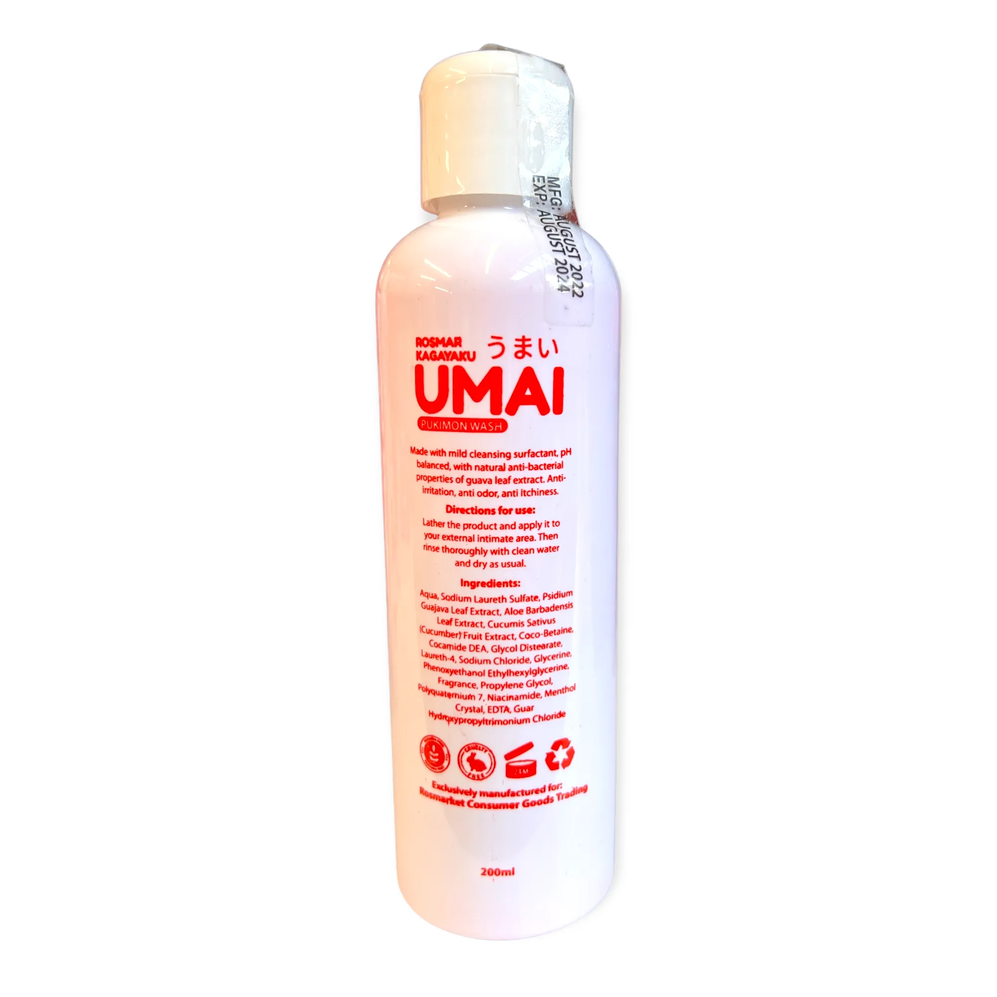 Rosmar - Umai Pokémon Feminine Wash 200ml