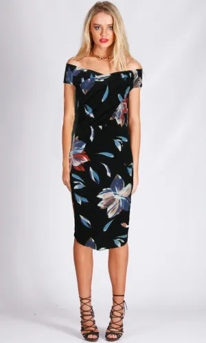 RV0869-1TB Off Shoulder Body Con Dress (Pack)