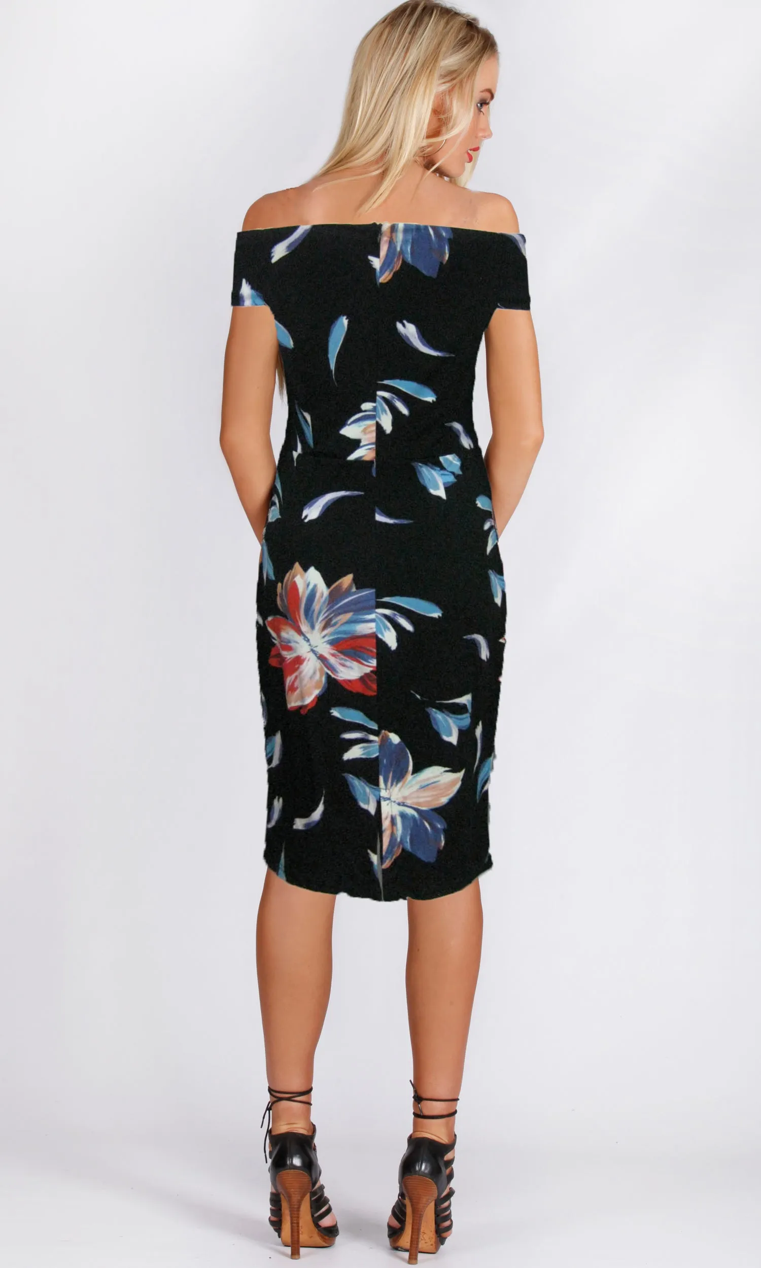 RV0869-1TB Off Shoulder Body Con Dress (Pack)