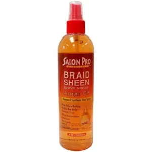 SALON PRO BRAID SHEEN SHINE SPRAY - ARGAN OIL (12OZ)