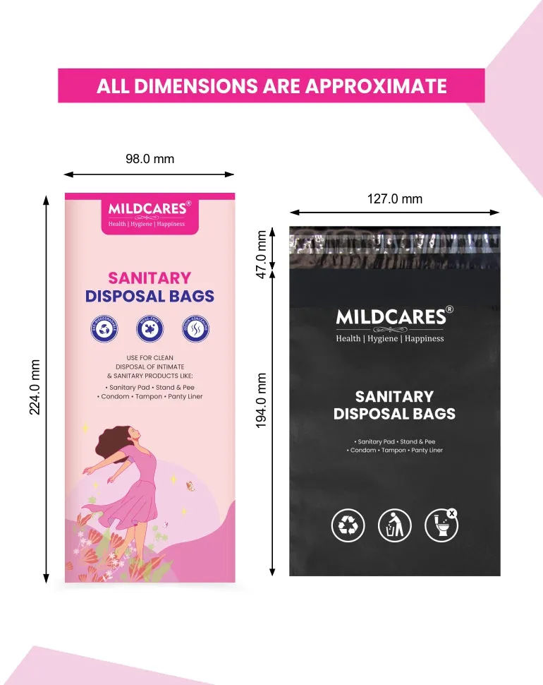 Sanitary Disposal Bags - 20 Bags for Disposal of Tampons, Condoms, Pantyliner, Sanitary Pad & Personal Hygiene Waste Sanitary Pad