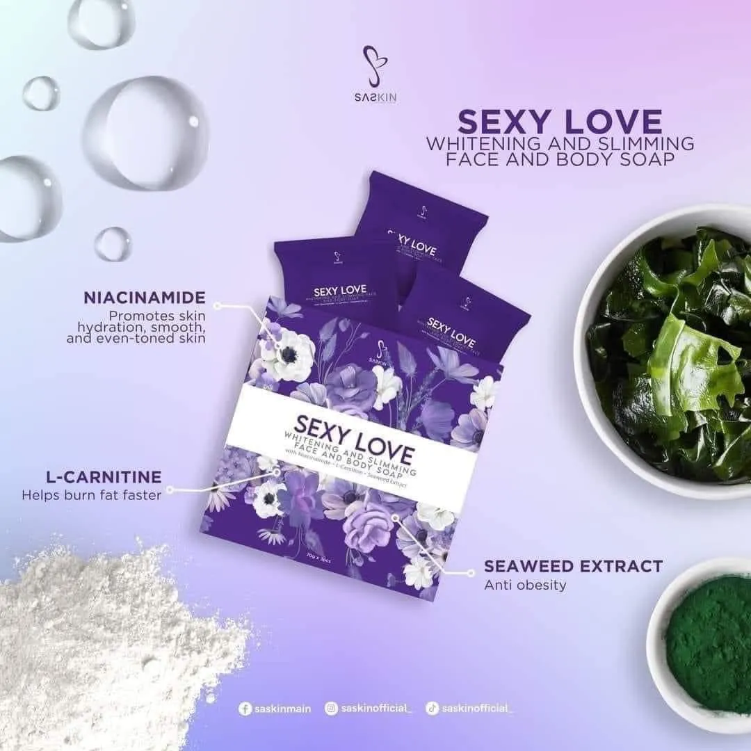 SASKIN - Sexy Love Whitening Face and Body Soap 70g