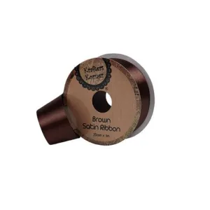 Satin Brown Ribbon - 25mm x 3m