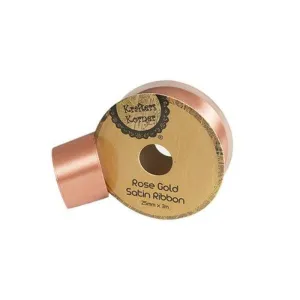 Satin Rose Gold Ribbon - 2.5cm x 300cm
