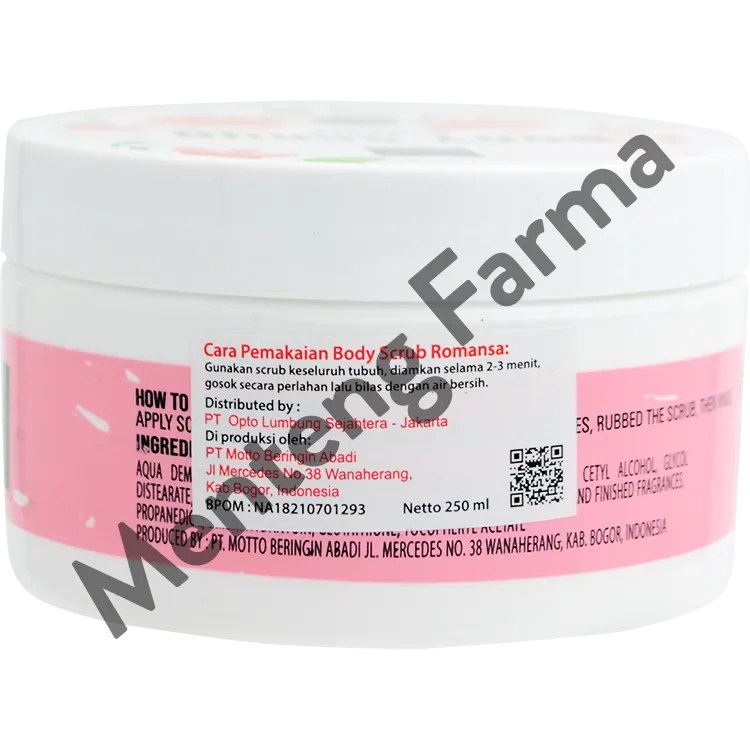 Scarlett Whitening Body Scrub Romansa 250 ML - Lulur Mandi Untuk Mencerahkan