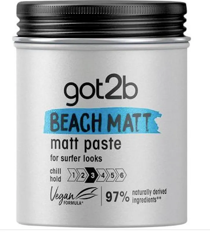 Schwarzkopf Got2B Beach Matt Medium Hold No Stickiness Hair Texture Paste 100 ml