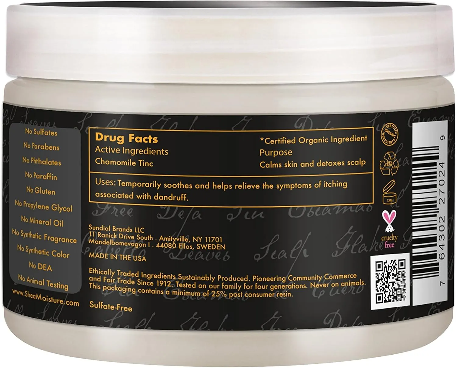 Shea Moisture African Black Soap Dandruff Control Hair Masque 340g