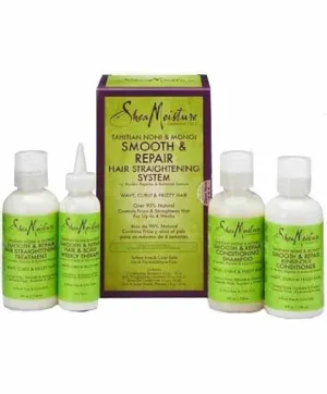 Shea Moisture Tahitian Noni And Monoi Smooth And Repair Hair Straightening System