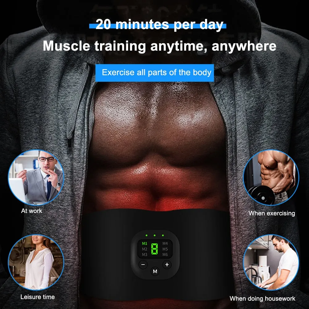 Slimming Waist Band Exercise Massager EMS Muscle Stimulator with 19 Modes