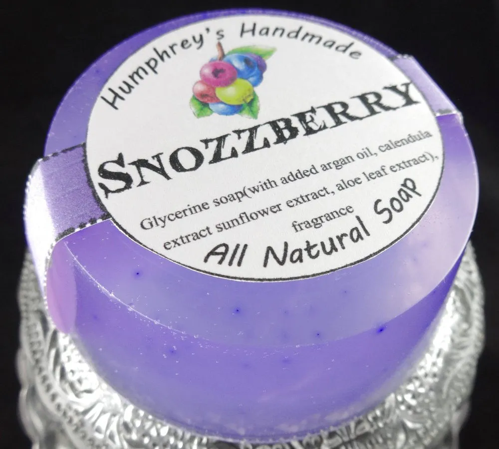 SNOZZBERRY Soap | Mixed Berry | Wildberry Scented Glycerin Soap | Shampoo Bar | Argan Oil