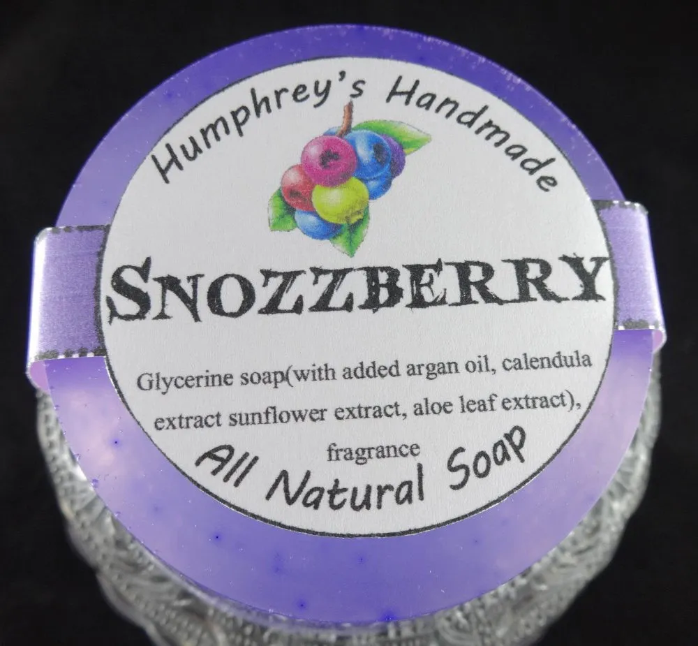 SNOZZBERRY Soap | Mixed Berry | Wildberry Scented Glycerin Soap | Shampoo Bar | Argan Oil