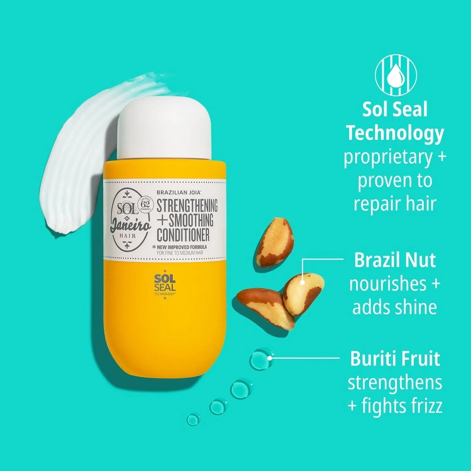 SOL DE JANERIO brazilian joia strengthening smoothing   conditioner بلسم اصلاح الشعر من سول دي جانيرو