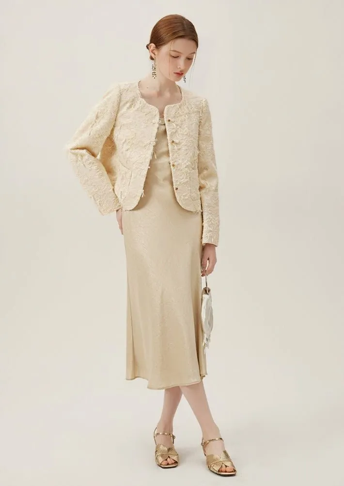 SPRING EMBOSSED SHORT JACKET