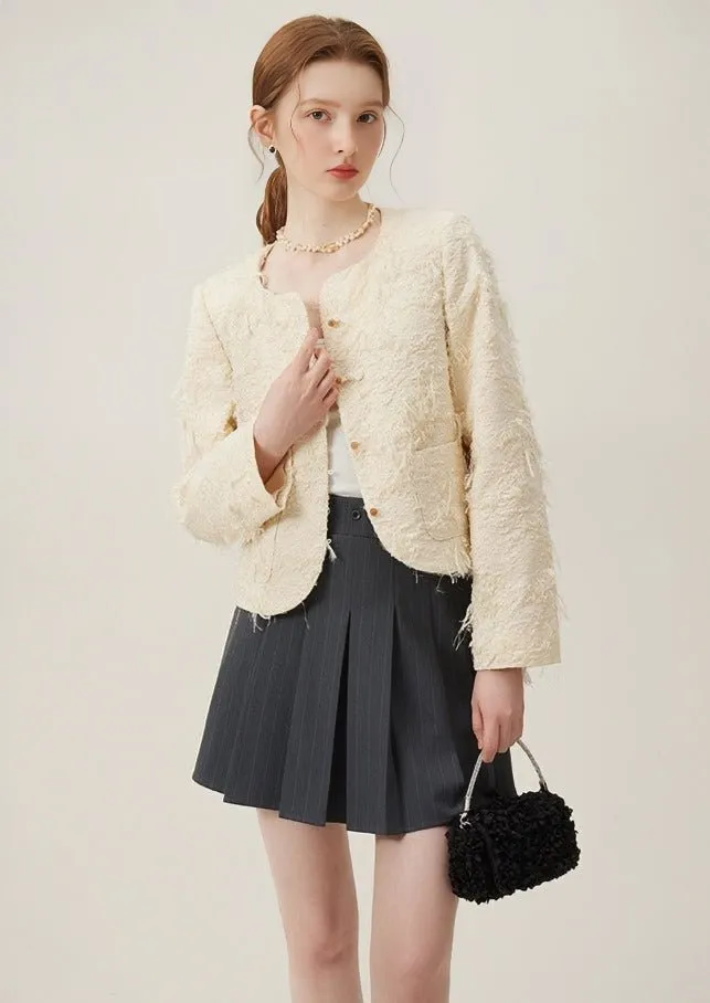 SPRING EMBOSSED SHORT JACKET