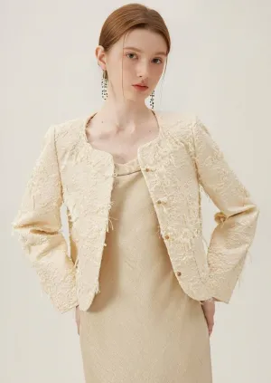 SPRING EMBOSSED SHORT JACKET