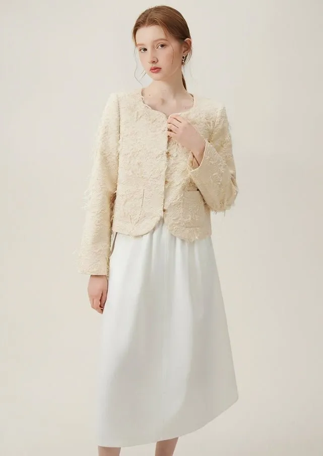 SPRING EMBOSSED SHORT JACKET