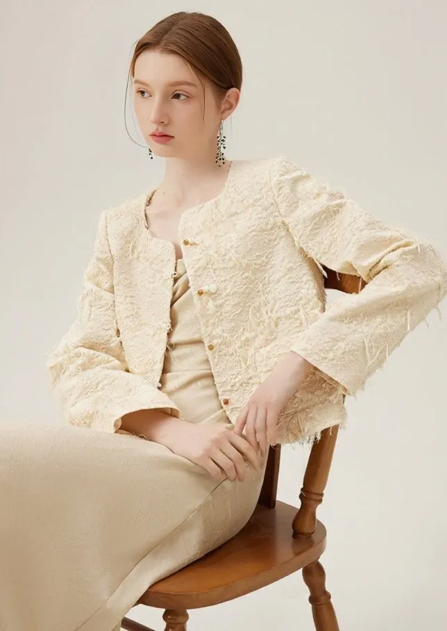 SPRING EMBOSSED SHORT JACKET