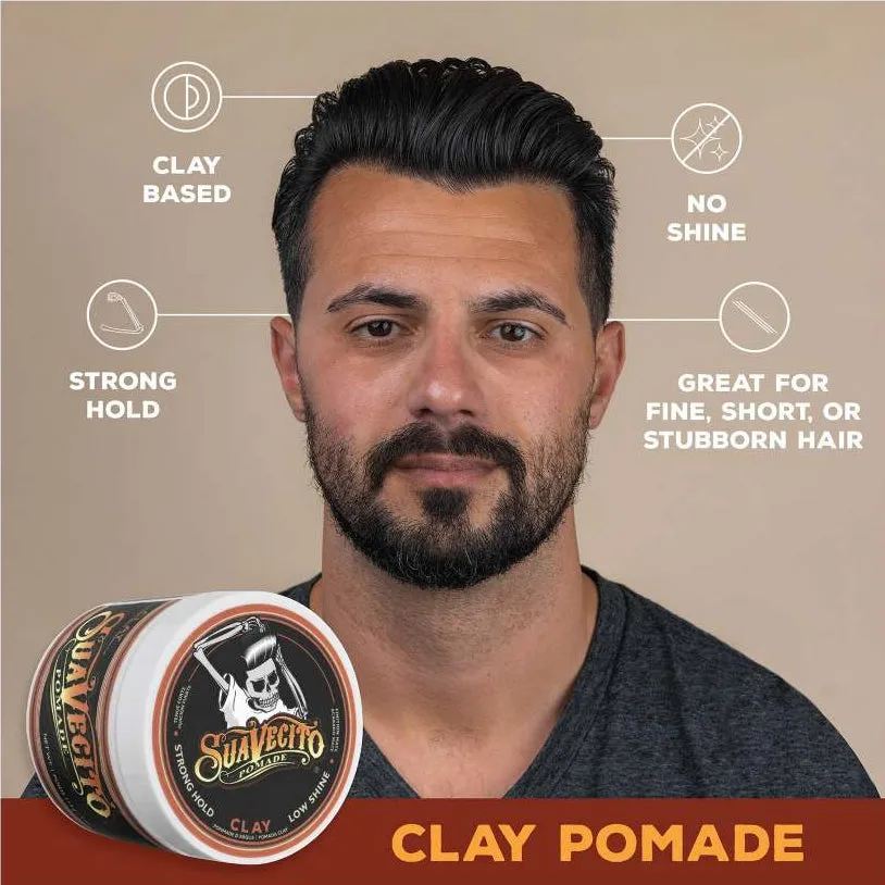 Suavecito Strong Hold Clay Pomade