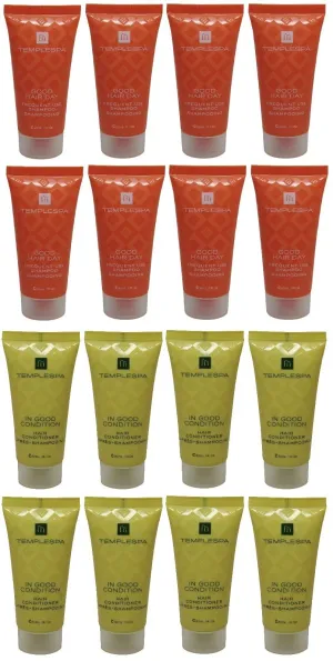 Temple Spa Conditioner and Shampoo 16 total (8 of each) 1oz tubes.