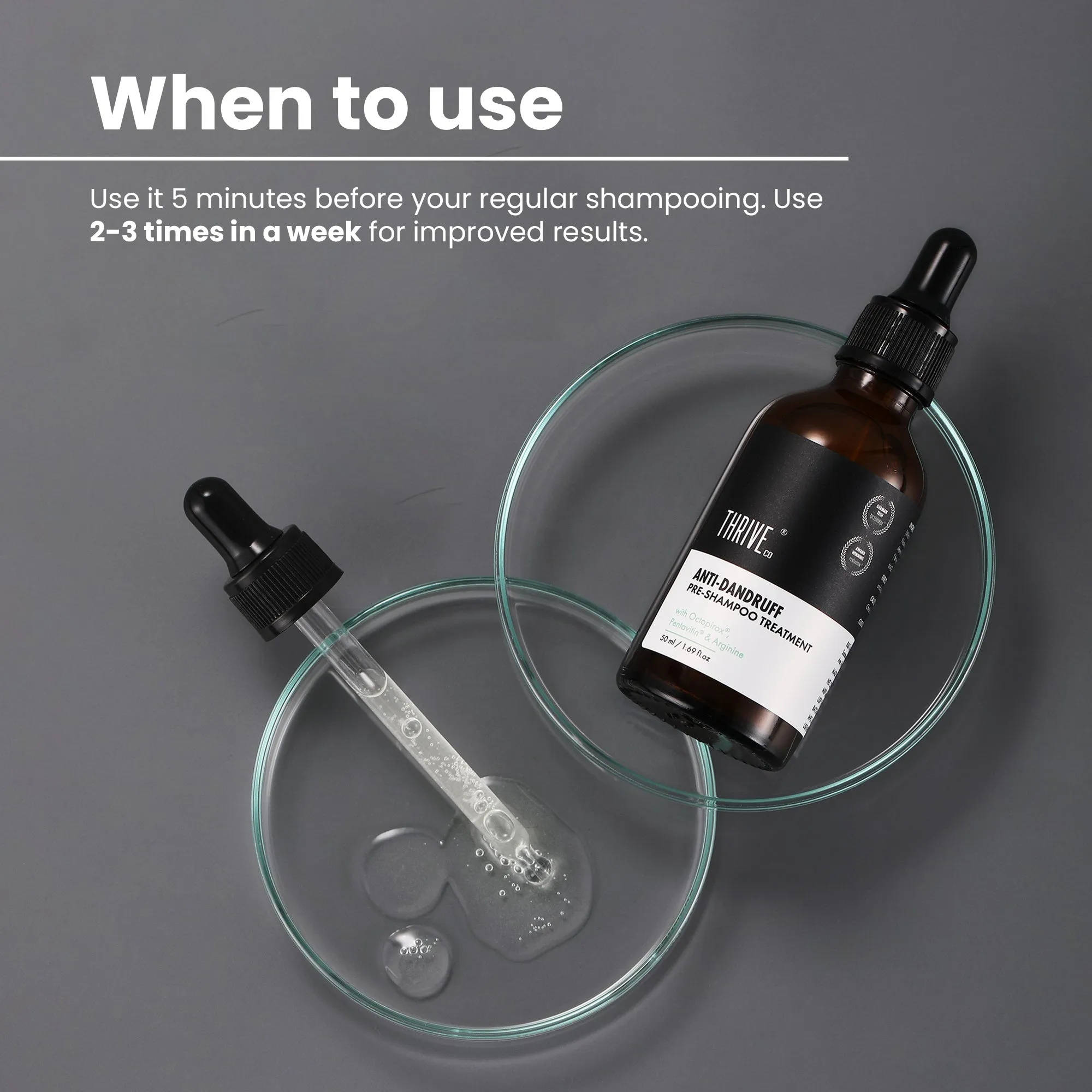 ThriveCo 'Less Dandruff, More Hair' Kit: Hair Growth Serum 2.0   Anti-Dandruff Pre-Shampoo Lotion