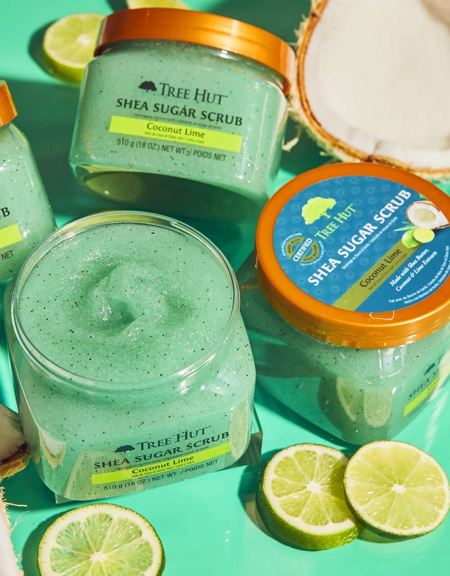 TREE HUT Shea Suga Scrub Coconut Lime سكراب الجسم بجوز الهند والليمون