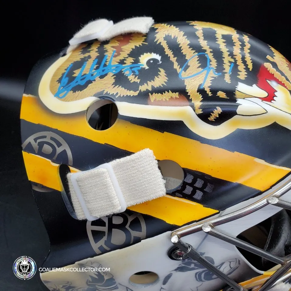 Ullmark & Swayman DUO SIGNED Goalie Mask 2022-2023 Boston Winter Classic Tribute Signature Edition Autographed - SOLD OUT